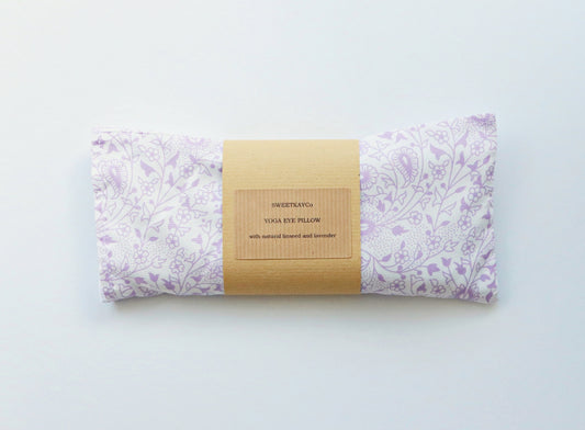 floral lilac weighted eye pillow