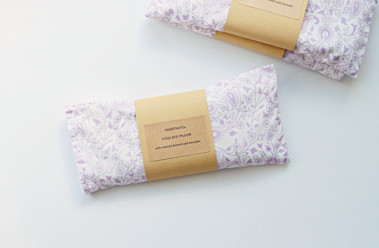 floral lilac weighted eye pillow