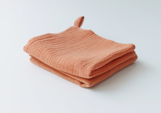 terracotta muslin washcloth