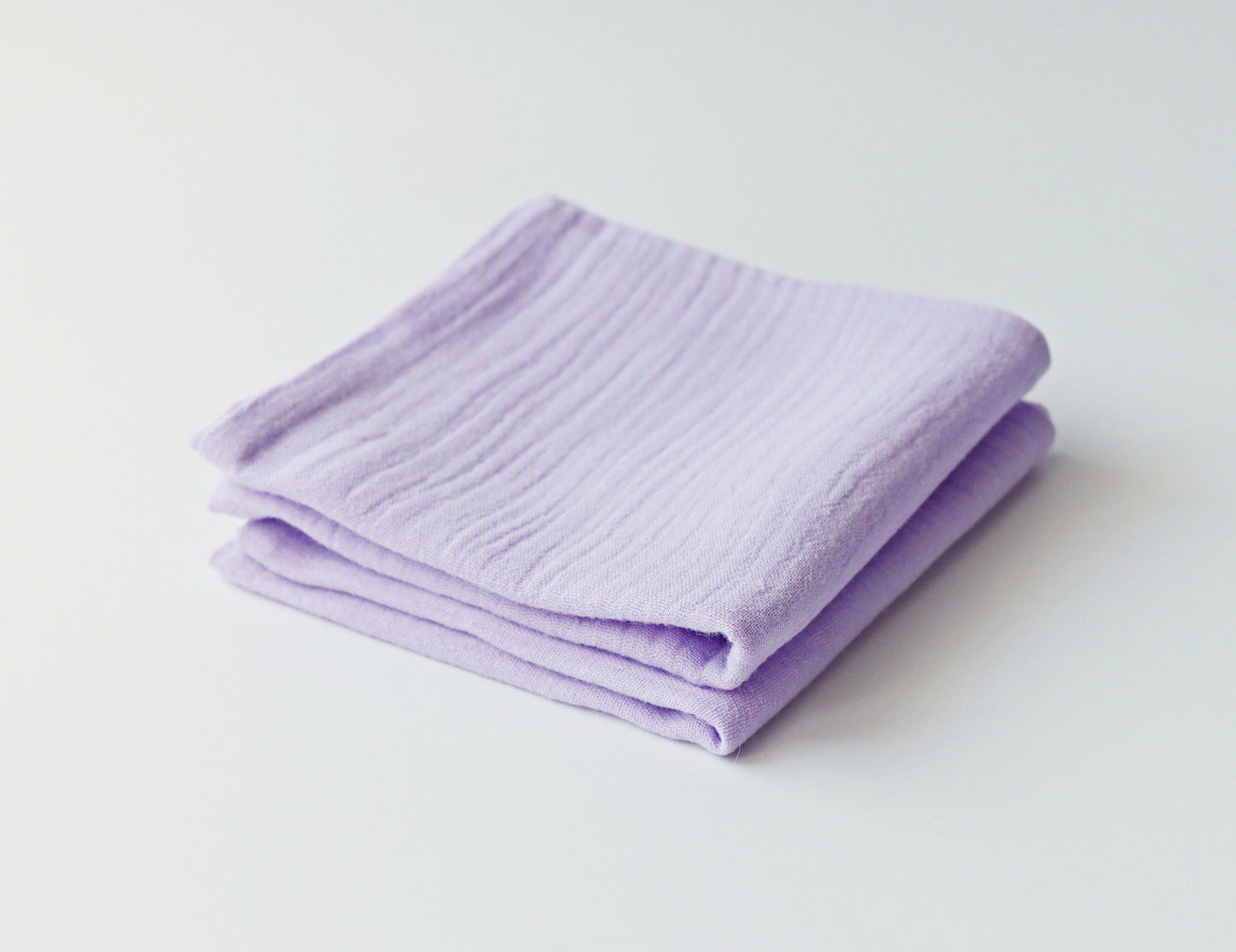 lilac muslin washcloth