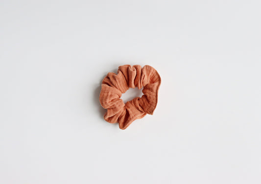 terracotta muslin hair scrunchie