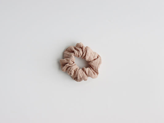 neutral muslin hair scrunchie