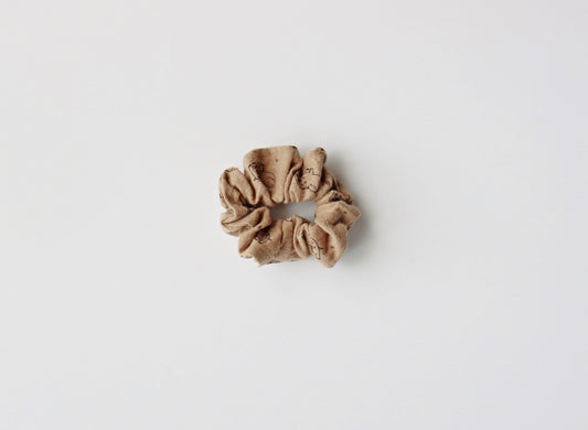 hippo muslin hair scrunchie