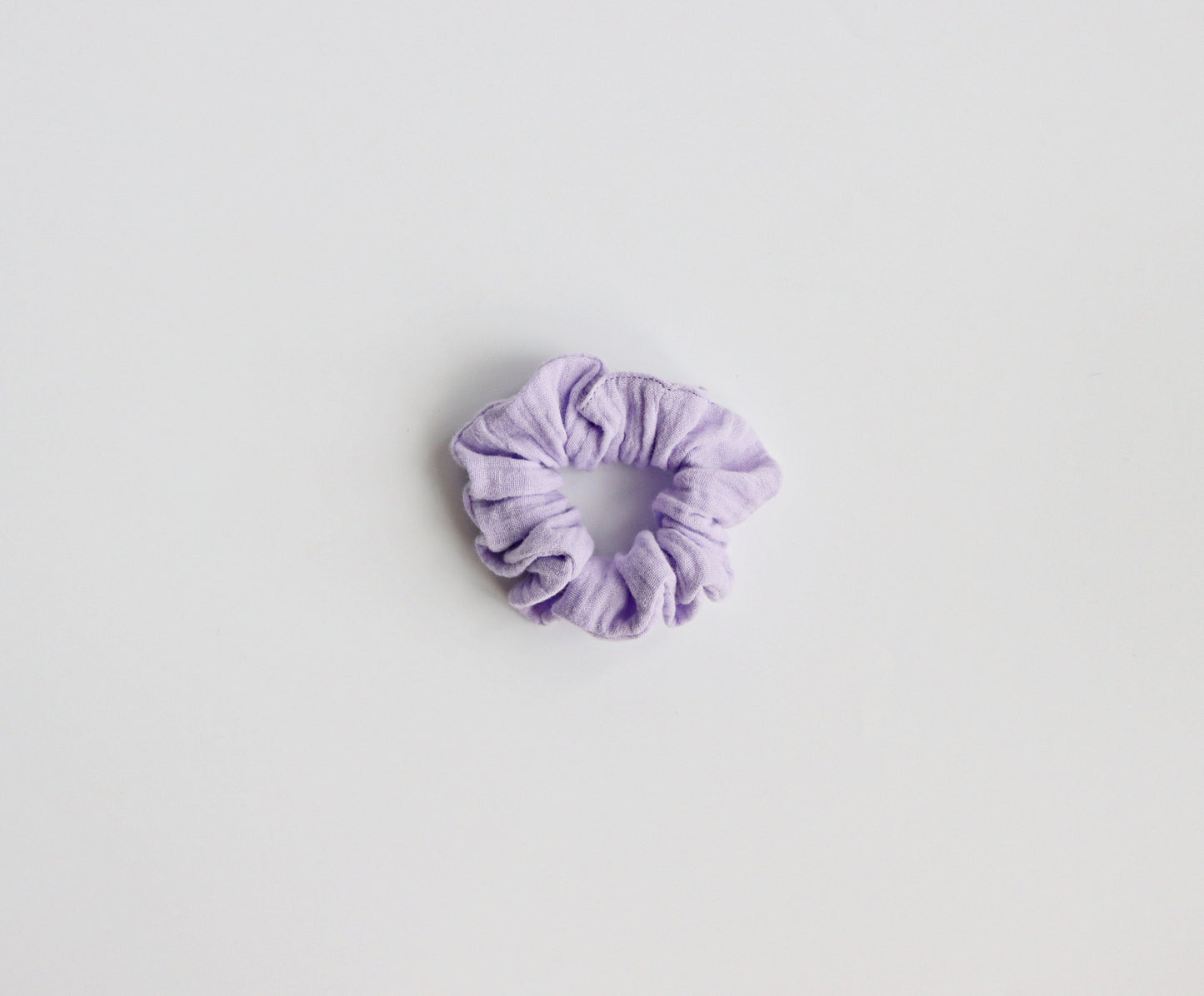 lilac muslin hair scrunchie