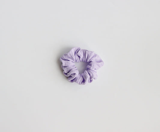 lilac muslin hair scrunchie