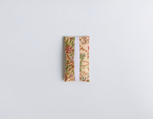 neutral wildflowers pocket tissue pouch