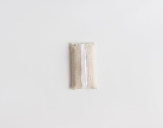 neutral linen pocket tissue pouch