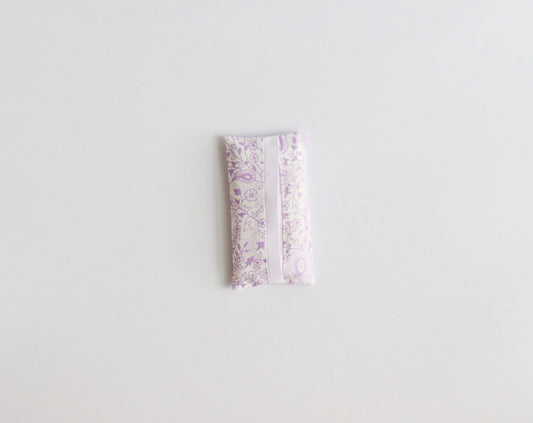 lilac floral pocket tissue pouch