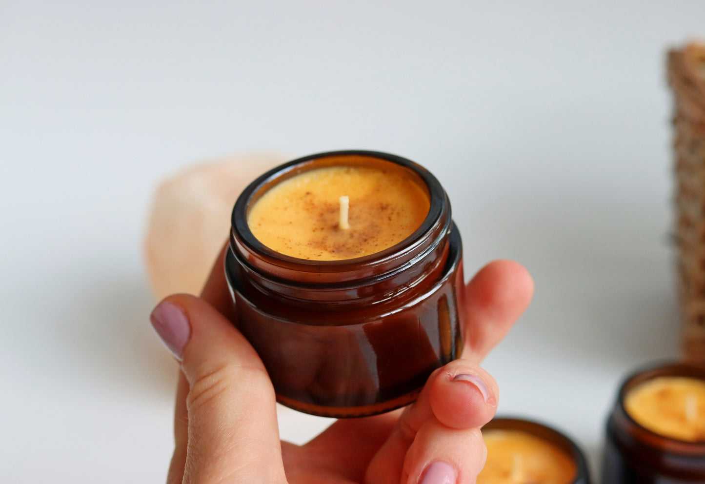 pumpkin spice soy wax candle