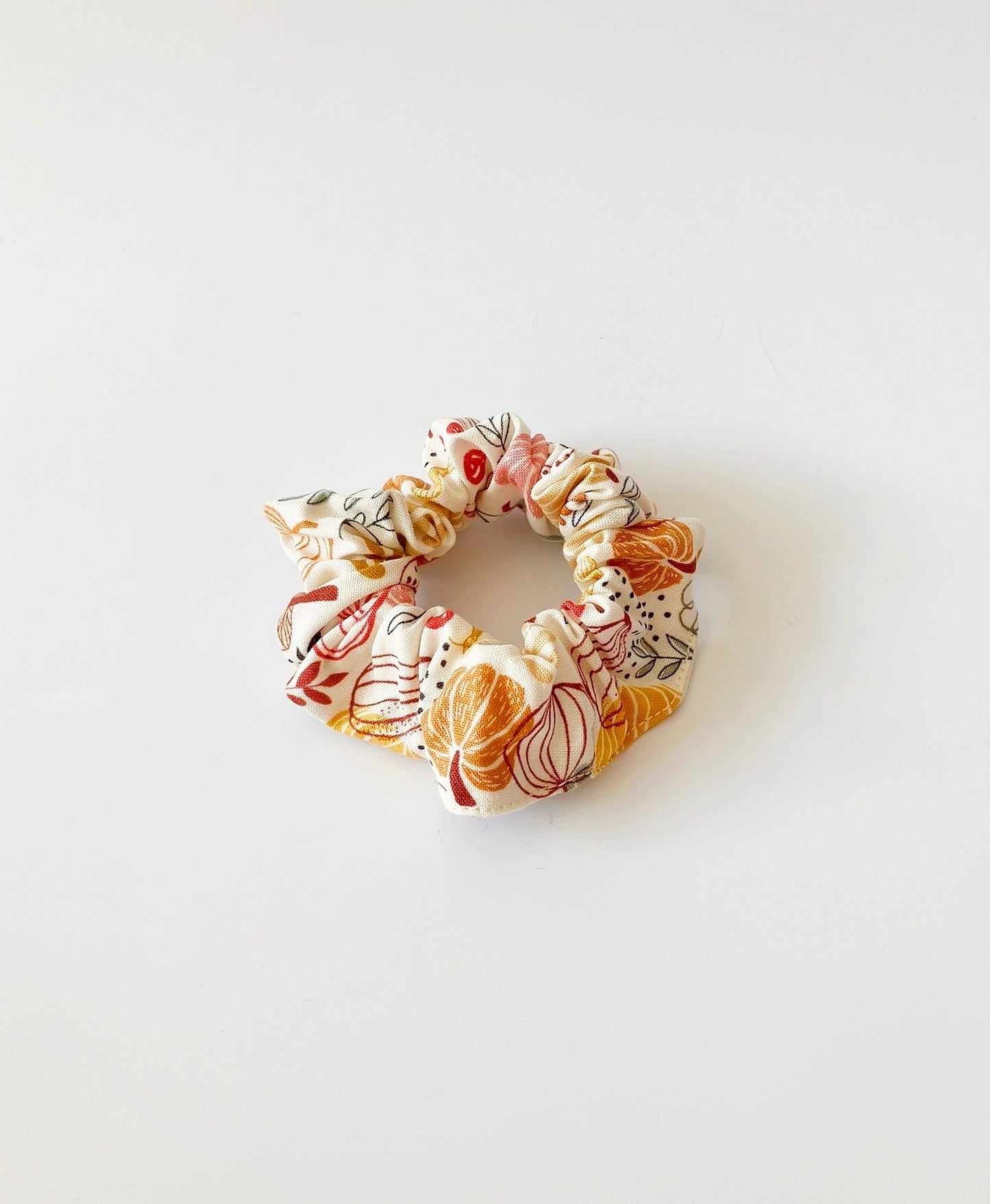 autumn-themed hair scrunchie